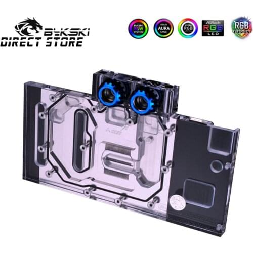 Bykski GPU Water Block Full Coverage Copper For ASUS GTX1060 1070 1070GAMING VGA Watercooler Heatsink A-RGB N-AS1070ICESQUALL-X