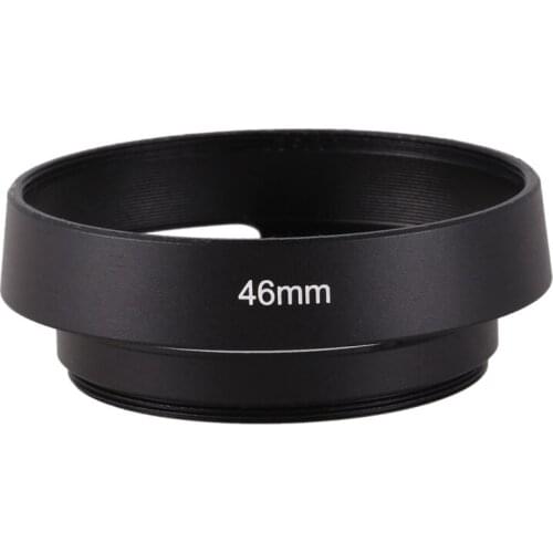 Black 46mm Metal Lens Hood for 25mm F1.4 35mm F1.6 50mm F1.8 mirrorless