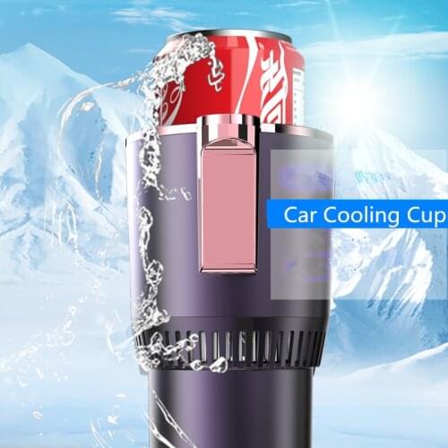 DC 12V Car Heating Cooling Cup 2-in-1 Car Office Cup Warmer Cooler Smart Car Cup Mug Holder Tumbler Cooling Beverage Drinks Cans