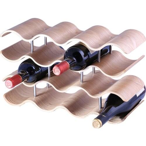 Wooden Wave Wine Rack/Creative Home Grape Shelf Wine Cabinet/Solid Wood Bottle