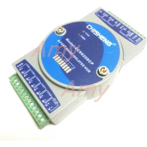 ECS8208CP industrial grade 8 RS485 hub repeater allocator HUB 8 isolation type