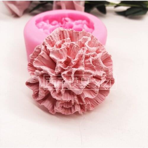 Carnation flower mold 3D chocolate baking tool Mori crystal gel soap mold aromatherapy plaster mould