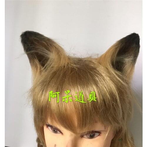 Game Arknights Siege Cosplay Simulation Plush Cat Ears with Tail Halloween Carnival Party Costume Party Props Fans Gifts Toys