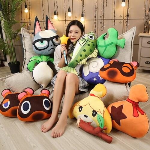 Creative Anime Game Surrounding Animals Forest Plush Pillow Forest Club Bass Purse Plush Toys Childrens Christmas Gift Pillow