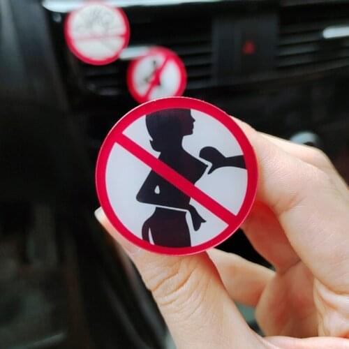 Creativity Funny No Fart Car Perfume Air Vent Clip Personality Round Card Car Accessories Interior No Breast Touching Freshener