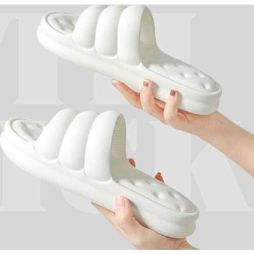 Summer new EVA indoor super thick bottom soft bottom antiskid wear mens and womens neutral slippers