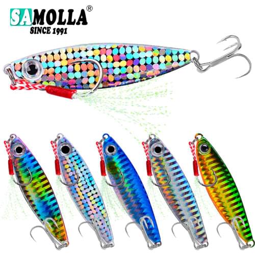 Metal Jig Fishing Lure Bass Fishing Jigs Weights 7-30g Holographic Trolling Saltwater Lures Isca Artificial Fish Tackle Pike