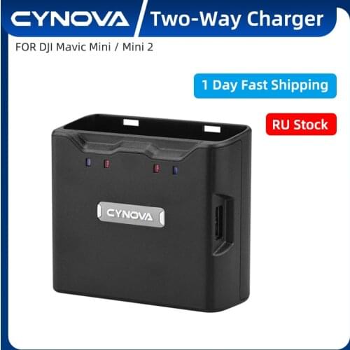 Mini 2 Charging Hub Cynova Two Way Charging Hub for DJI Mavic Mini/ Mini SE Drone Battery Charger 2 Batteries Charging Together