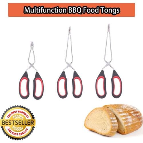 Multifunction Food BBQ Tongs Barbecue Charcoal Clip Lengthened BBQ Tools Accessories