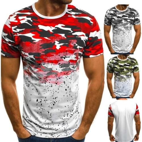 2020 summer short-sleeved fashion T-shirt mens 3d print t-shirt camouflage digital T-shirt floral personality men clothing T073