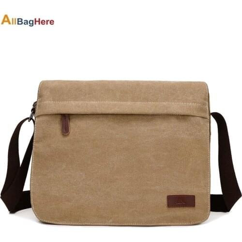 Male Canvas Laptop Bags Retro Trends Briefcase Crossbody Shoulder messenger Washed Canvas Can increase Capacity Male Travel Bags