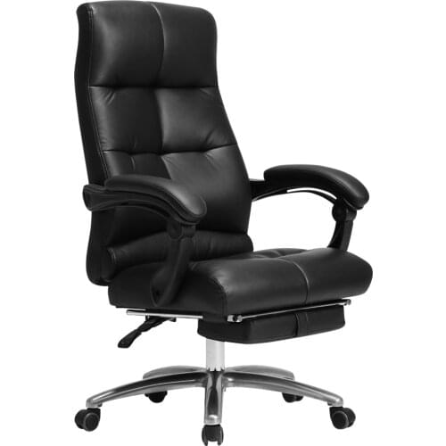 Fashion Minimalist Modern Leather Boss Chair Business Reclining Seat Office Chair Modern Minimalist Home Synthetic Leather