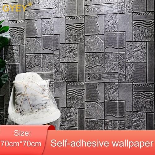 3d Foam Self-adhesive Wall Stickers Living Room Background Bedroom Decoration Stickers Soundproof Waterproof Wallpaper Stickers