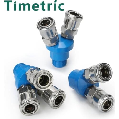 SMV Air Compressor Connector Pneumatic Accessories 1/4 Quick Connector Air Gas Distributor Tool Coupler Multi-Shunt