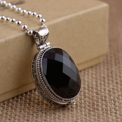 2018 Special Offer Rushed Alexandrite Honk Box Pendant S925 Pure Wholesale Thai Retro Style Six Words Of Buddhism Can Open