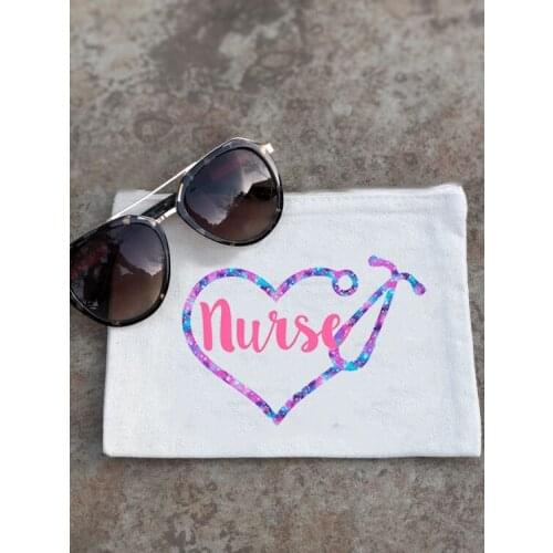 Fashion Super Nurse Cosmetic Bags Makeup Cases Travel Portable Bags Zipper for Women Girls Canvas Pencil Case Lipstick Bag