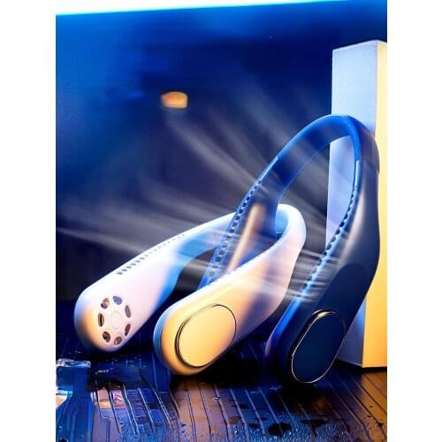 TT Hanging Neck Fan Lazy Portable Small Electric Fan Bladeless USB Strong Wind Power Rechargeable Portable