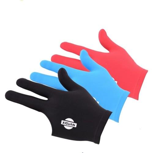 XIGUAN Pool Billiards gloves Left Hand & Right Hand 3 fingers Comfortable Snooker Cue Gloves billiard Accessories
