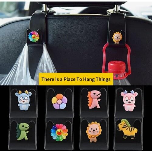 Car Cute Cartoon Animal Hooks Auto Seat Back Organizer Clip Multifunction Storage Hanger Holder Hook for Car Decors Accessories