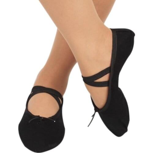 New Indoor Black Cloth Head Girls Soft Sole Dancing Shoes 2018 Women\s Ballet Dance Shoes Size 30-41 W3