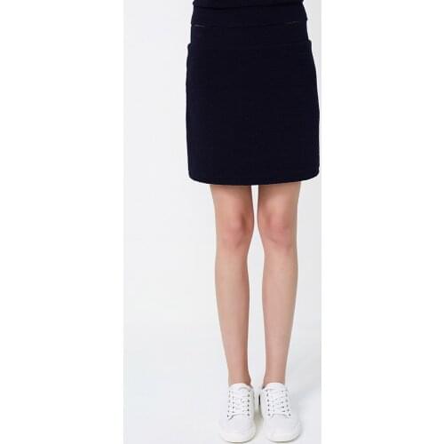 BOSIDENG Skirts Women Skinny Black Sexy Elegant Summer Office Lady Fashion Formal High-waist Mini Skirt B80416128