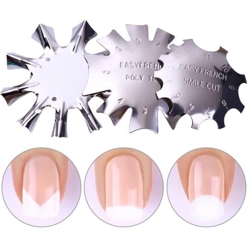 1pc French Line Edge Cutter Stencil Trimmer Multi-size French Nail Brush French Nail Art Stickers Design Tools Accessories