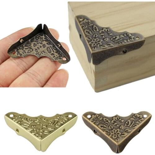 10PCS 37mm Metal Book Scrapbooking Albums Menus Folders Antique Bronze Notebook Corner Protectors Corner Protection
