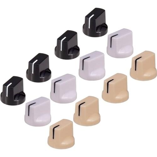 12 Pieces Knobs, Guitar Volume Tone Control Knob AMP Knobs Round Caps Pointer