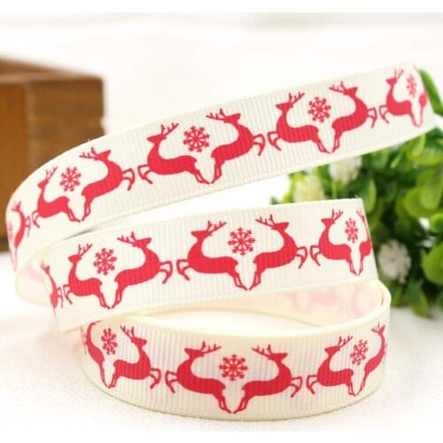 1591055 , 15 New arrival 16mm Christmas Series Printing ribbon, unique selling new models, Christmas tree decorations gift wrap