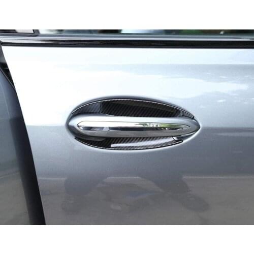 For BMW New 5 Series G30 2017 2018 Carbon Fiber Exterior Door Bowl Cover Trim 4pcs