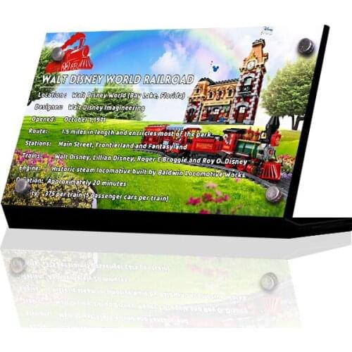 Acrylic Display Stand Brand For Train and Station 71044 Building Blocks Toys