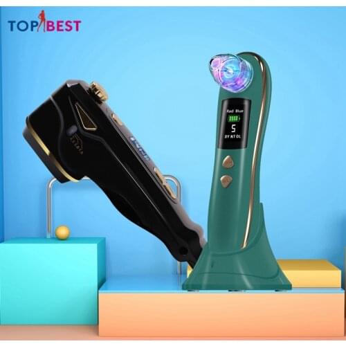 HIFU Ultrasound Radio Frequency Facial Lifting Beauty Machine With Blackhead Remover Vacuum LCD Display Pore Pimple Deep Cleaner