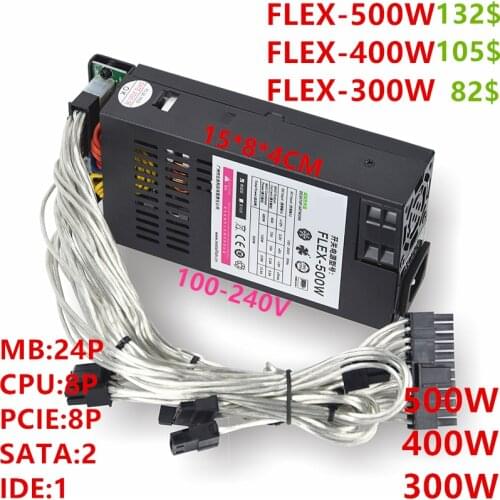 New PSU For MetalFish ITX HTPC FLEX NAS Small 1U 200W-500W Power Supply FLEX-200W FLEX-300W FLEX-400W FLEX-500W