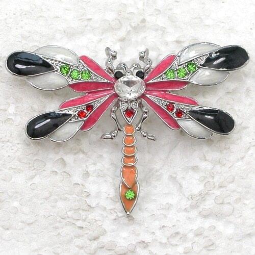 Dragonfly Brooch Enamel Rhinestone Pin brooches C918 E
