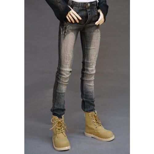 BJD doll dress trousers are suitable for 1/3 1/4 SD MSD doll size casual denim wash trousers doll accessories