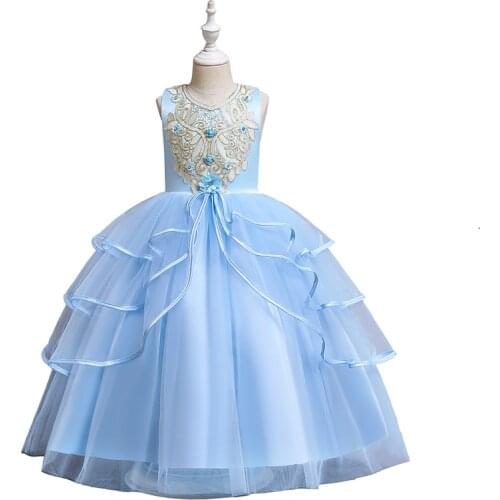 Childrens Clothes 2021 Autumn New Birthday Party Dresses Girls Costumes Girls Catwalk Evening Dresses Girls Dresses 5-14 Years