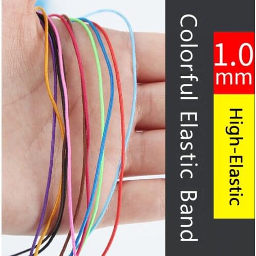 30meters 19 Color Choice 1mm Beading Elastic Band Stretch Cord Bead Tape String Strap Rubber Rope Thread For Bracelet DIY Ribbon