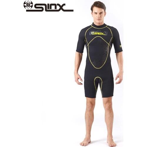 Short Sleeve Wetsuit Men 3MM neoprene Surfing clothing thermal snorkeling One-piece suit summer diving suit Rear zipper Swimwear