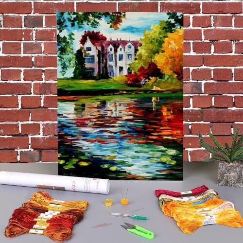 Crawley - West Sussex, England Printed Canvas 11CT Cross-Stitch Embroidery Patterns DMC Threads Handiwork Stamped