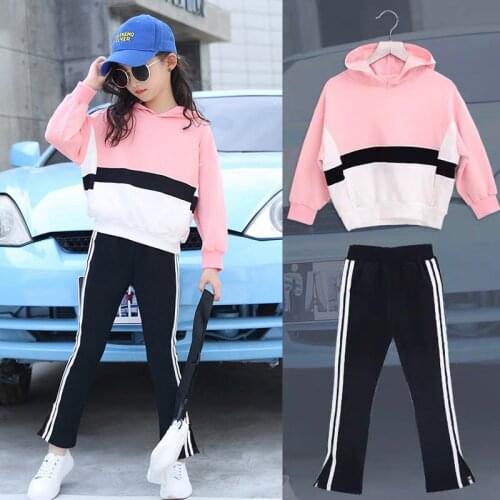 Girls Clothes Sets Autumn Childrens Clothing Set Sweatshirt + Pants Two-piece Casual Kids Sport Suits Teenage 6 8 9 10 12 years