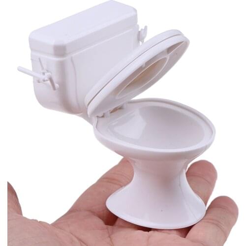 Dollhouse Furniture Vintage Bathroom Toilet Miniature Toys Dolls Accessories Baby Pretend Toys Dolls Accessories