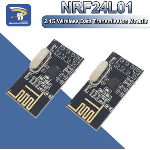 2PCS NRF24L01 2.4GHz 2Mbit/s Wireless Data Transmission RF Transceiver Module Board 1.9-3.6V For Arduino DIY