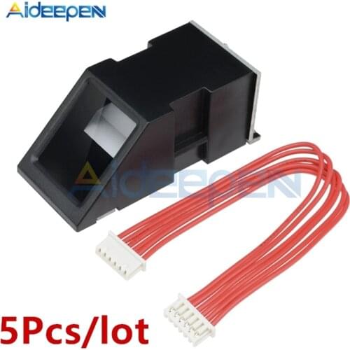 5Pcs 3.3V/5V FPM10A Fingerprint Reader Sensor Module Optical Fingerprint Module For Arduino Locks Serial Communication Interface