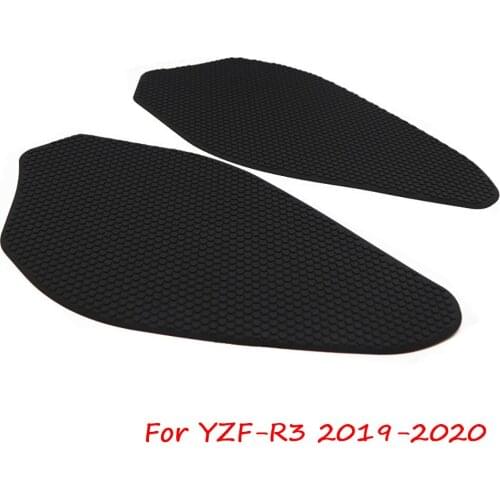 Motorcycle Black Anti-Heated Gas Tank Side Traction Knee Protector Anti Slip Pad For Yamaha YZF-R3 YZFR3 2019-2020