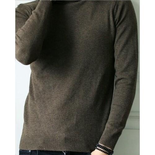 Men Pullover Knitted Sweater Male Casual Fashion High Quality Solid Fit Knitting Cotton Sweater Men Long Sleeve sueter hombre