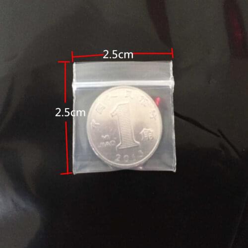 2018 Real Cling Film 300pcs Wxl 2.5x2.5cm Thickness 200microns Pe Plastic Transparent Bag , Zipper lock Clear Packaging Bags