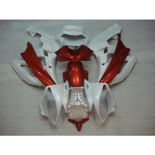 For YAMAHA YZFR6 2006 - 2007 Plastic Fairings YZFR6 2006 Pearl White Orange Gold Plastic Fairings for YAMAHA YZFR6 2007 Fairing