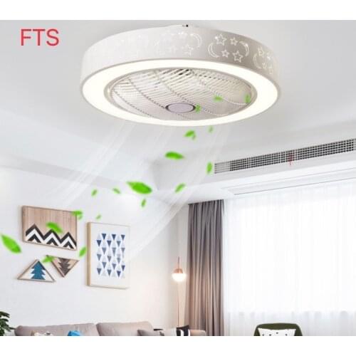LED fan lights with remote ceiling light nordic household invisible ceiling fan light study room living room ceiling fan light