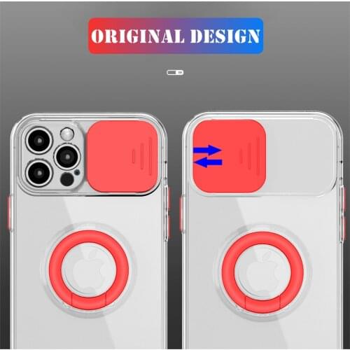 Transparent Phone Case For iPhone 11 12 Pro Xs Max XR X 8 7 Plus SE 2020 Slide Window TPU Case Cover For iPhone 12 Pro Max mini