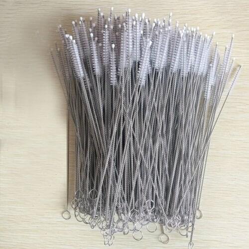 5Pcs/lot Feeding Bottle Cleaning Brush baby Stainless Steel Wash Drinking Pipe Straw Baby Bottle Brushes Cleaner tools